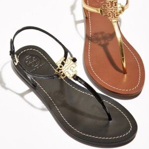 Tory Burch Black and Brown Sandals